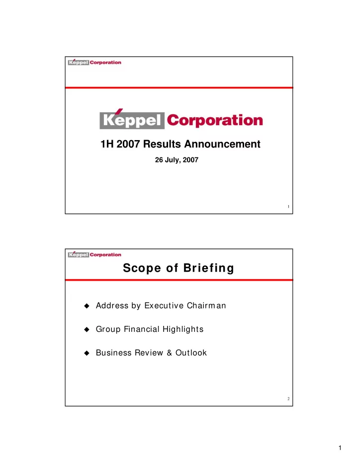 scope of briefing