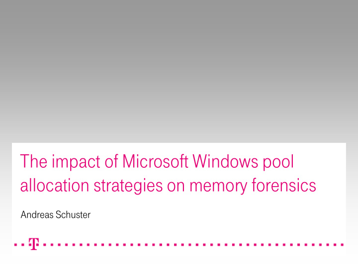 the impact of microsoft windows pool allocation