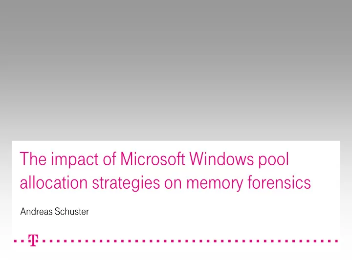 the impact of microsoft windows pool allocation