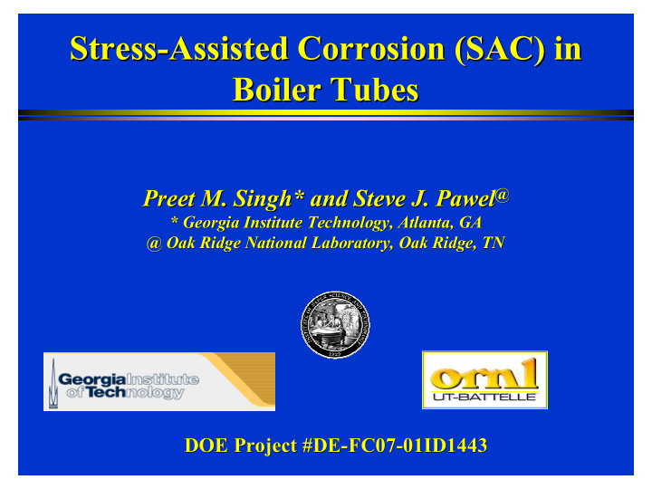 stress assisted corrosion sac in assisted corrosion sac