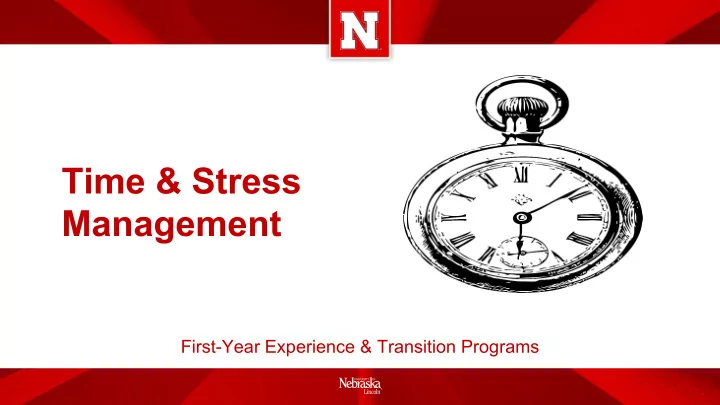 time amp stress management