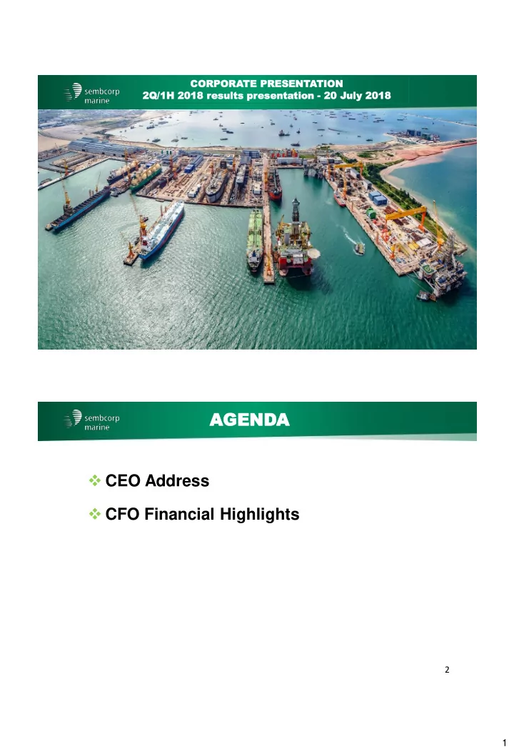 2 1 ceo address ceo address macro environment update