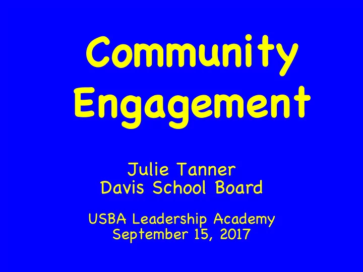 community engagement