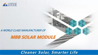 MBB SOLAR MODULE  Cleaner Solar, Smarter Life  Contents  01  01  03  03  04  04  02  02  Profile