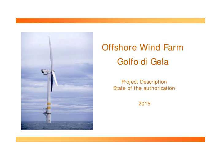 offshore wind farm golfo di gela