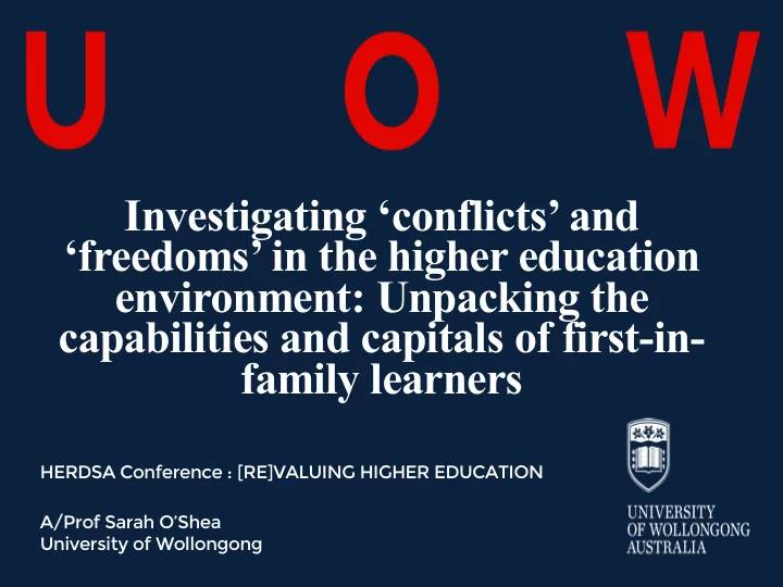 investigating conflicts and freedoms in the higher