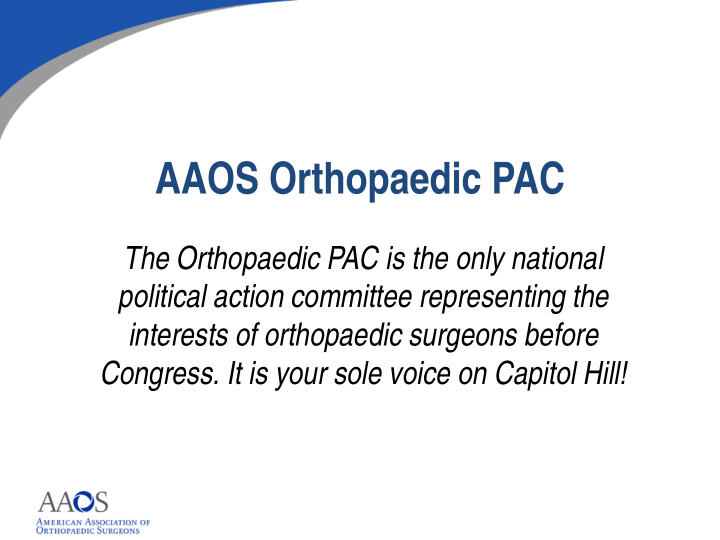 aaos orthopaedic pac