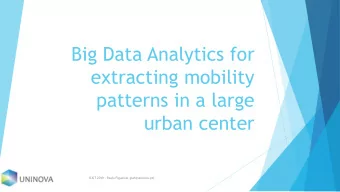 patterns in a large  urban center  ICIST 2019 - Paulo Figueiras (paf@uninova.pt)  Summary