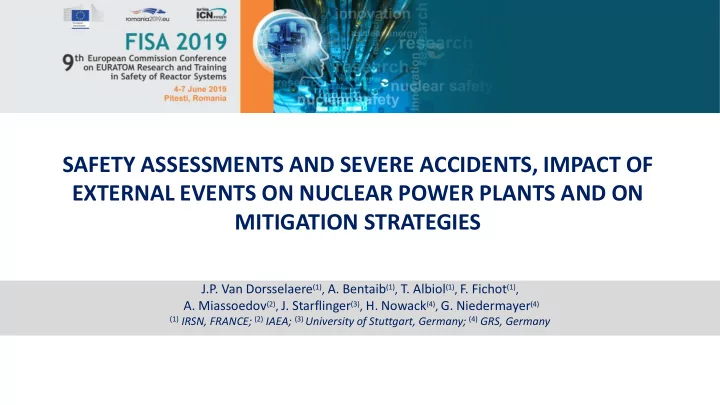 safety assessments and severe accidents impact of