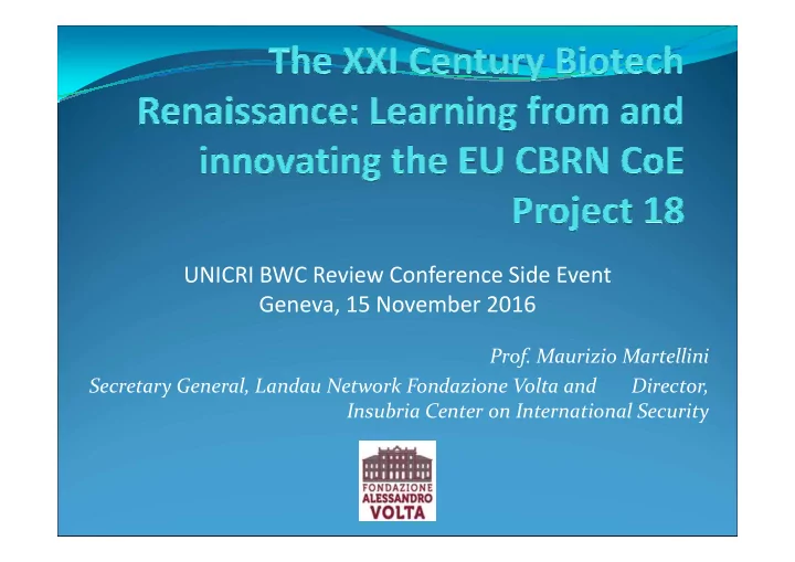 unicri bwc review conference side event unicri bwc review