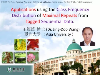Applications using the Class Frequency  Distribution of Maximal Repeats from  Tagged Sequential