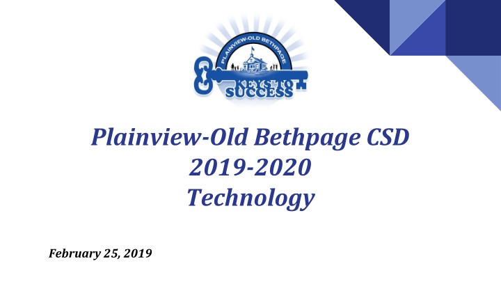 plainview old bethpage csd 2019 2020 technology
