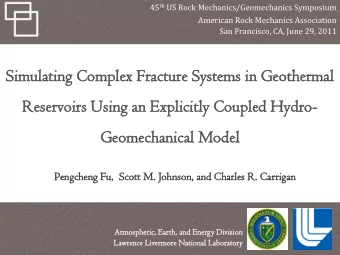 Ge  Geomechanical  omechanical Model  del  Pengc  gcheng  heng Fu,  Scott  ott M. Johnson,  hnson,