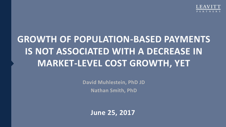 growth of population based payments