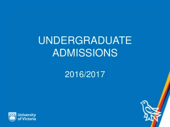 UNDERGRADUATE  ADMISSIONS  2016/2017  Undergraduate Admissions  Personnel  Education  Technology