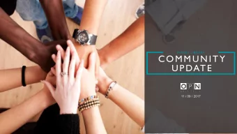 COMMUNITY  UPDATE  11 / 09 / 2017 MADISON PUBLIC LIBRARY PINNEY f  CURRENT  TIMELINE  TIMELINE