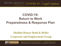 covid 19 return to work preparedness response plan