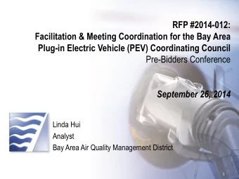 September 26, 2014  Linda Hui  Analyst  Bay Area Air Quality Management District  Bay Area PEV