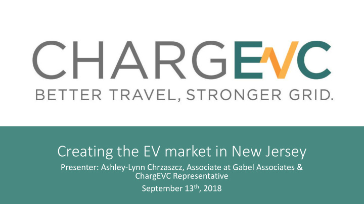 creating the ev market in new jersey