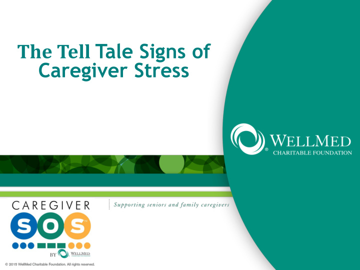 caregiver stress objectives