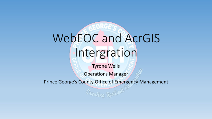 webeoc and acrgis