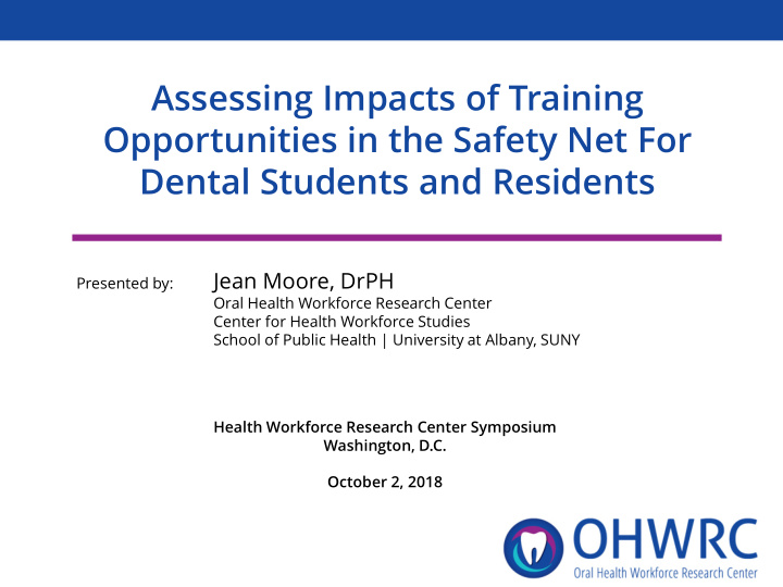 assessing impacts of training opportunities in the safety