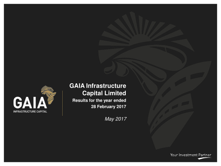 gaia infrastructure capital limited