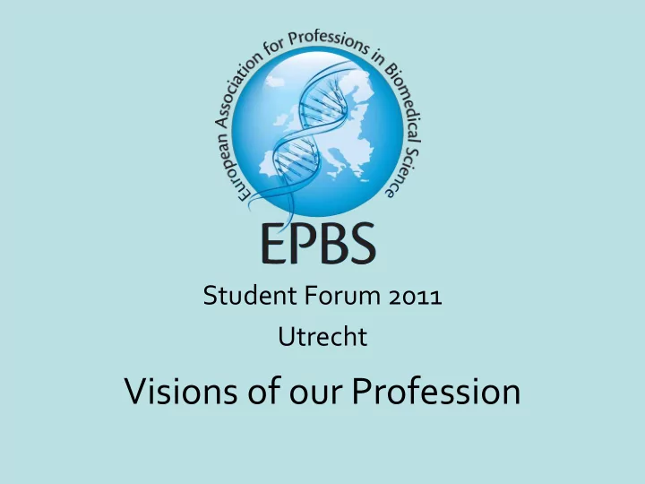 visions of our profession overview
