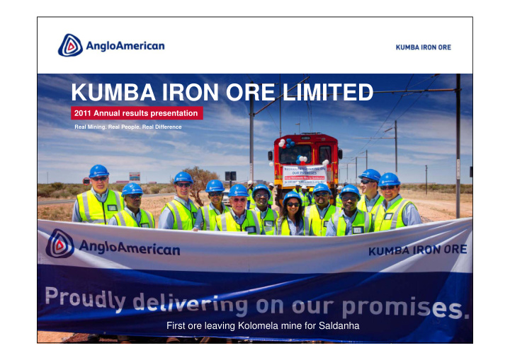 kumba iron ore limited kumba iron ore limited