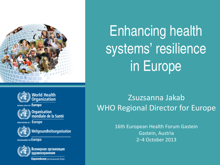 enhancing health systems resilience in europe