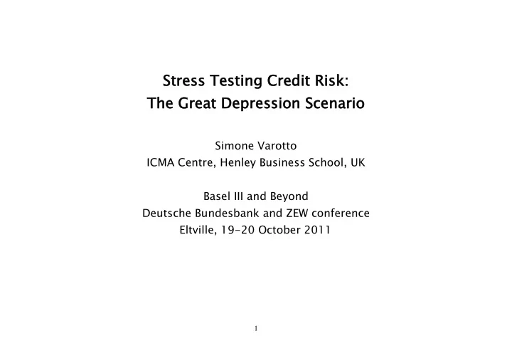 str stress ess testing testing cre credit dit risk risk