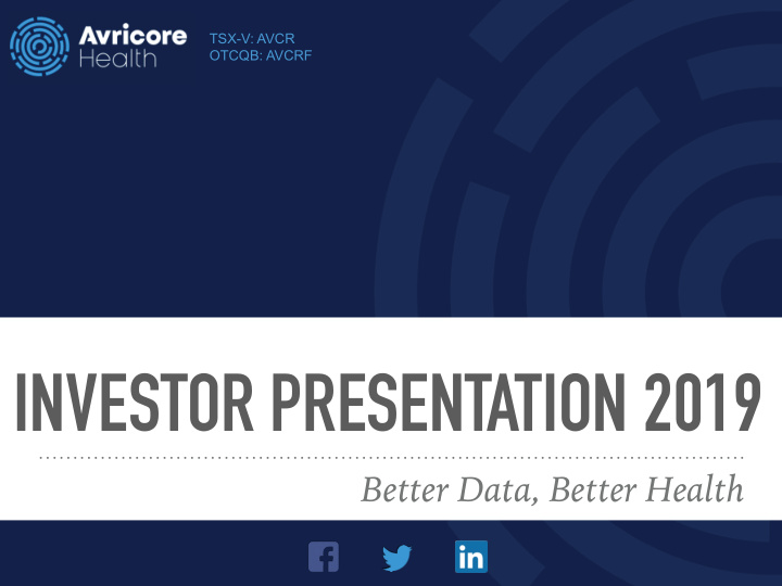 investor presentation 2019