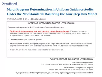 Major Program Determination in Uniform Guidance Audits  Under the New Standard: Mastering the