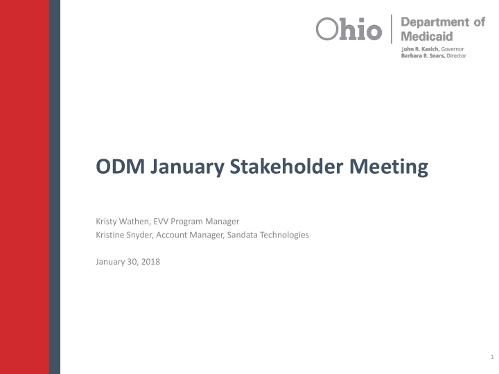 odm january stakeholder meeting