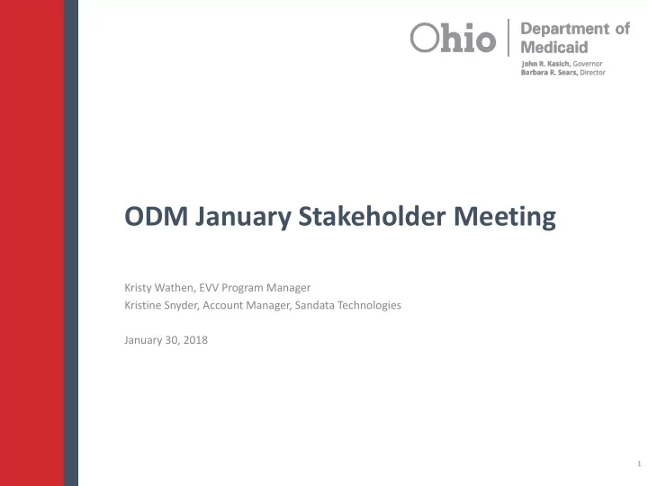 odm january stakeholder meeting