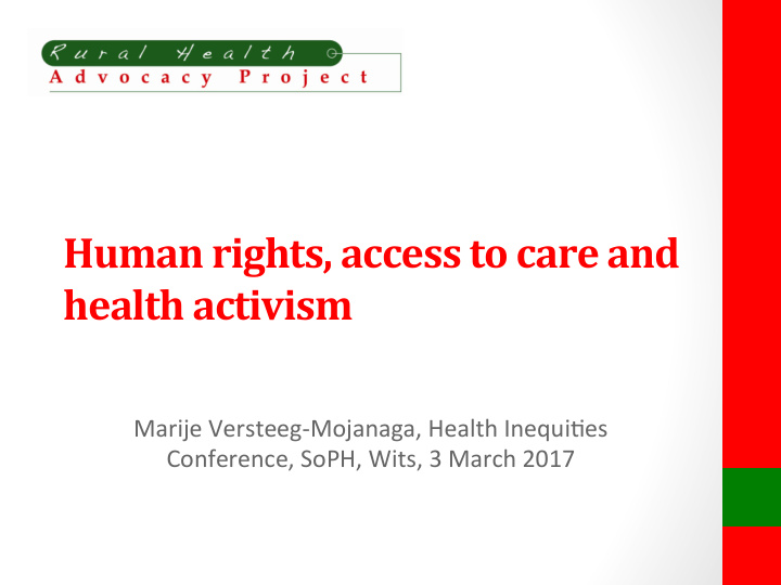 human rights access to care and
