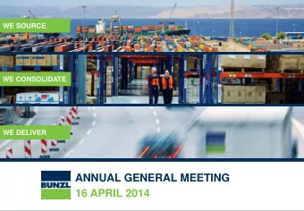 ANNUAL GENERAL MEETING  16 APRIL 2014  INCOME STATEMENT  Growth %  Constant 2012   m  2013