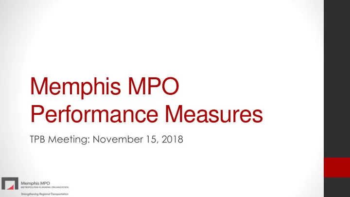 performance measures