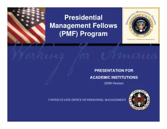 Report Tile  PRESENTATION FOR  ACADEMIC INSTITUTIONS  (2009-Version)  UNITED STATES OFFICE OF