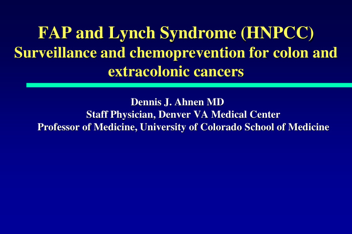 fap and lynch syndrome hnpcc