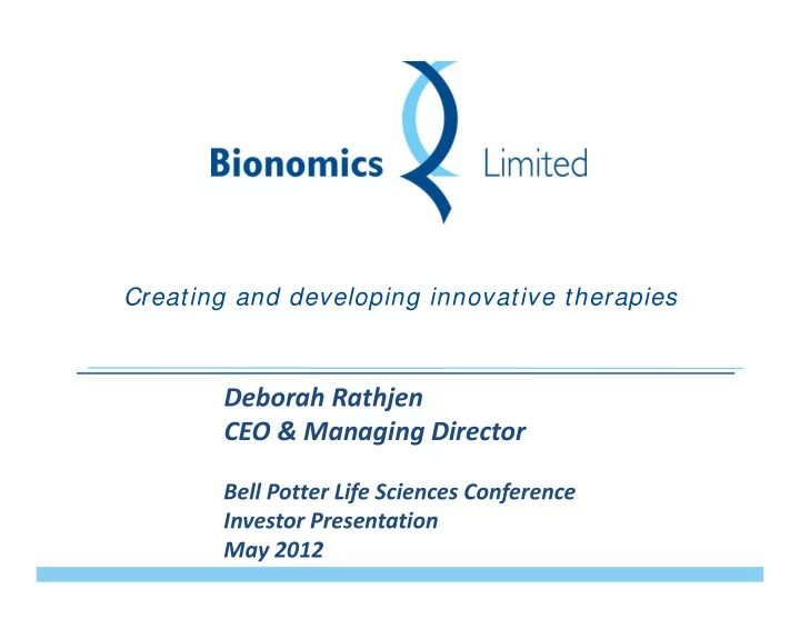 deborah rathjen ceo managing director