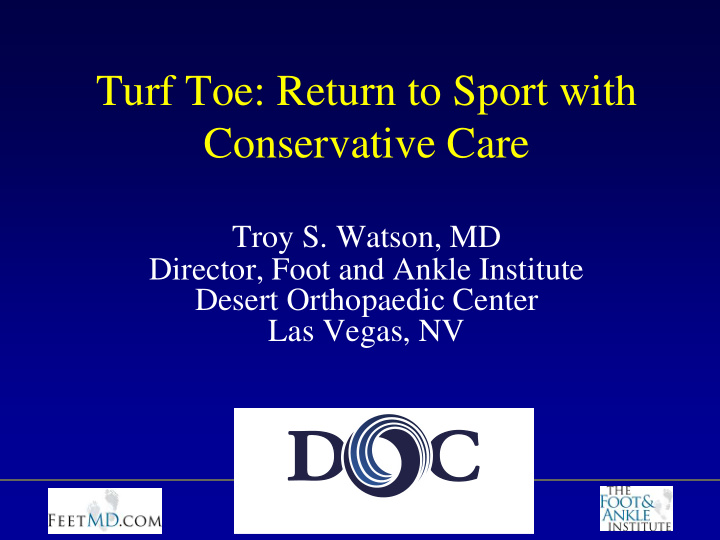 turf toe return to sport with conservative care