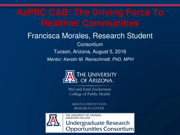 azprc cab the driving force to