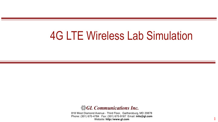 4g lte wireless lab simulation