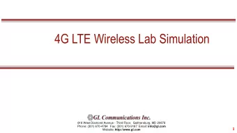 4G LTE Wireless Lab Simulation  818 West Diamond Avenue - Third Floor,  Gaithersburg, MD 20878