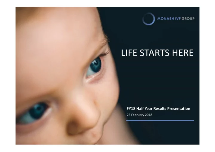 life starts here