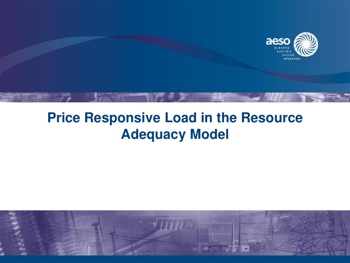 price responsive load in the resource