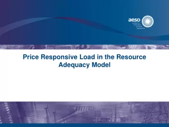 Price Responsive Load in the Resource  Adequacy Model  Background  The AESO has undertaken an