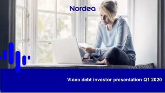 Video debt investor presentation Q1 2020  Confidential  Disclaimer  This presentation contains