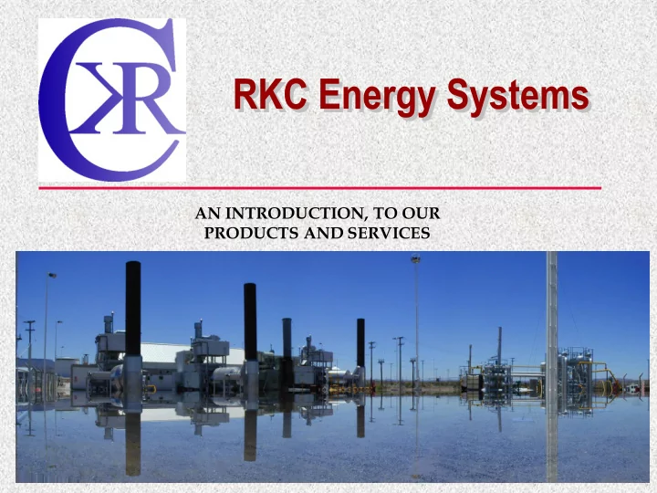 an introduction to our products and services company